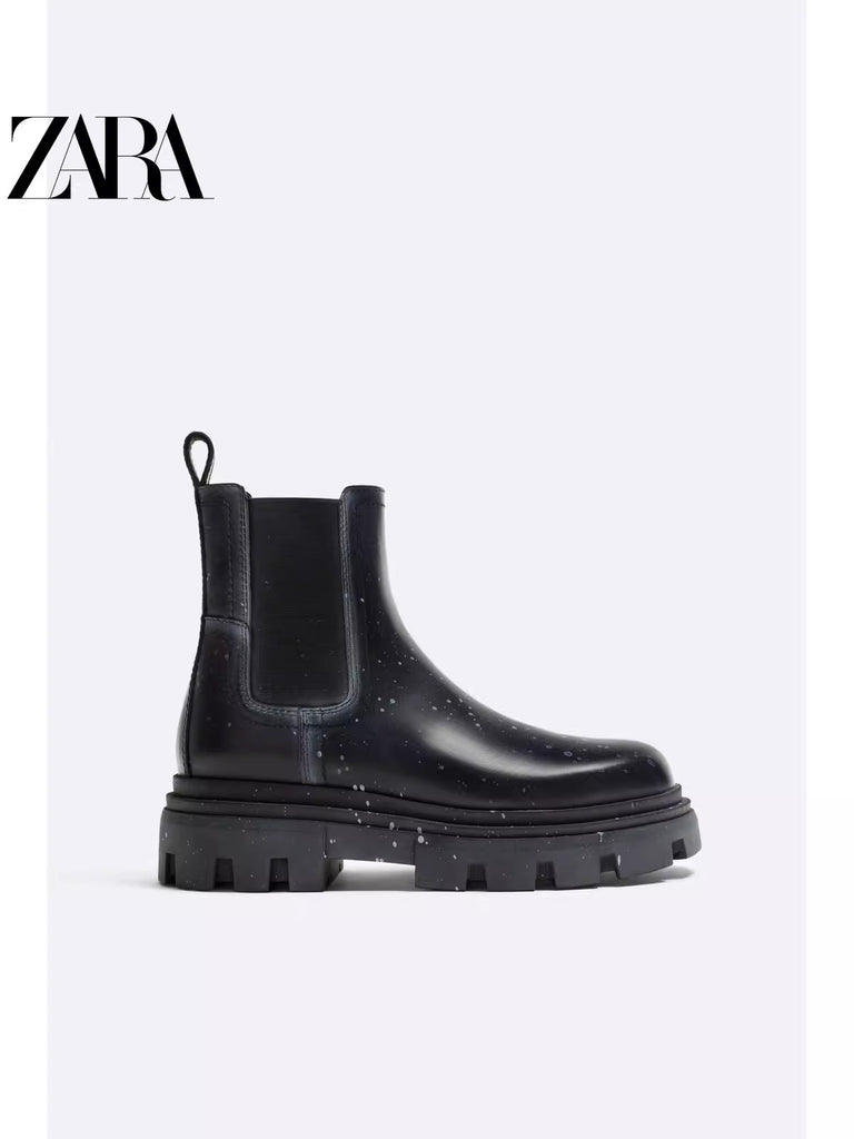 Importé - ZARA NEW - Chaussure Homme Montantes Chelsea Boots  - Noir