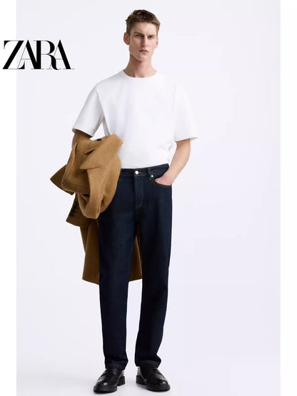 Importé - ZARA NEW - Chaussure Homme Britannique En Cuir Perforé  - Noir