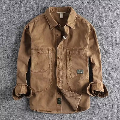 Importé - Chemise Homme Pur Coton Lourd Manches Longues
