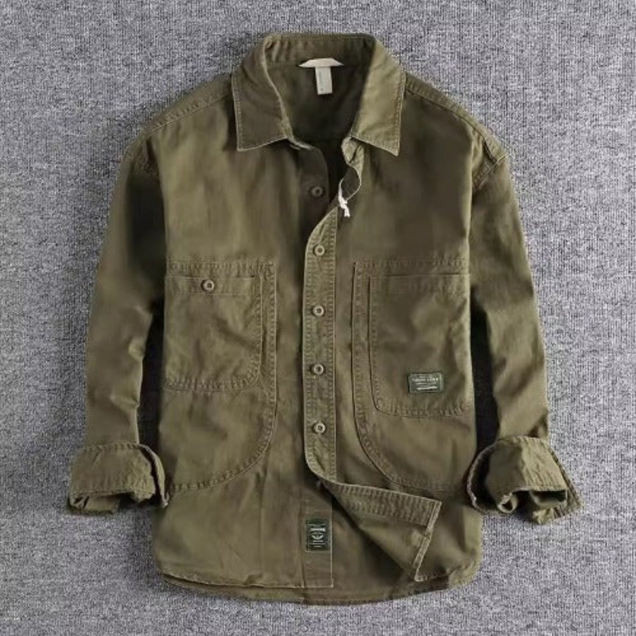 Importé - Chemise Homme Pur Coton Lourd Manches Longues