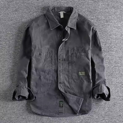 Importé - Chemise Homme Pur Coton Lourd Manches Longues