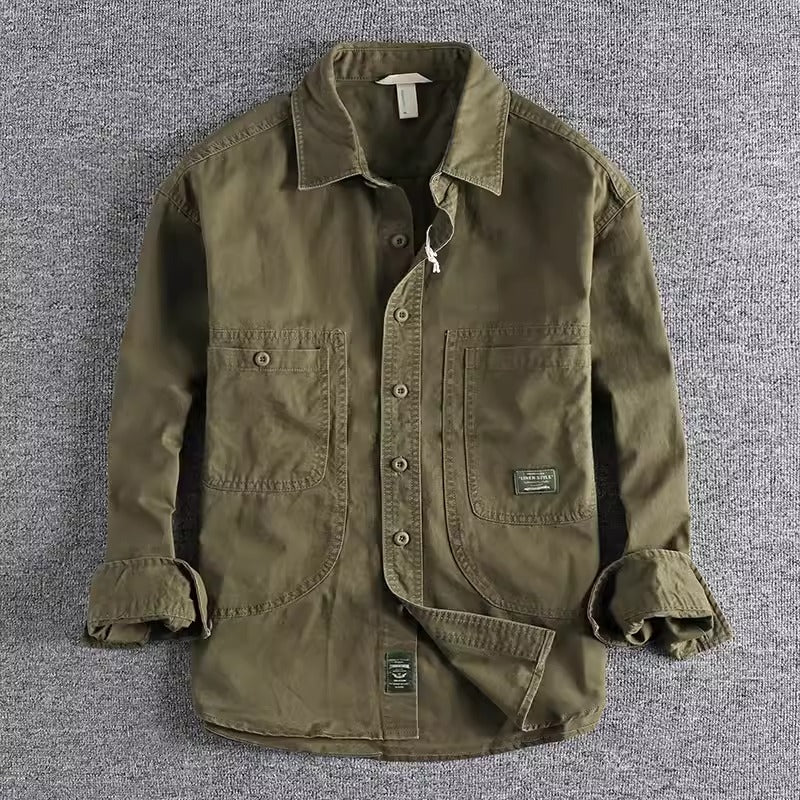 Importé - Chemise Homme Pur Coton Lourd Manches Longues