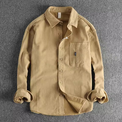 Importé - Chemise Rétro Homme Pur Coton Imprimée dans le dos