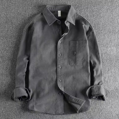 Importé - Chemise Rétro Homme Pur Coton Imprimée dans le dos