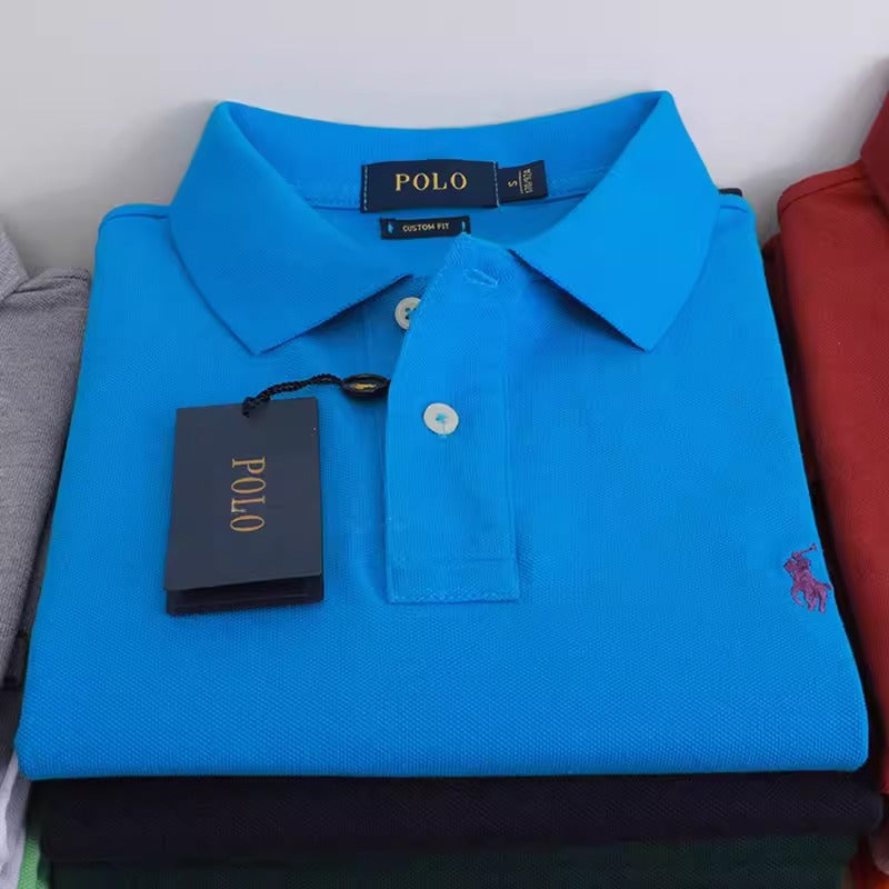 Importé - T-Shirt Polo Coton Homme Manches Courtes