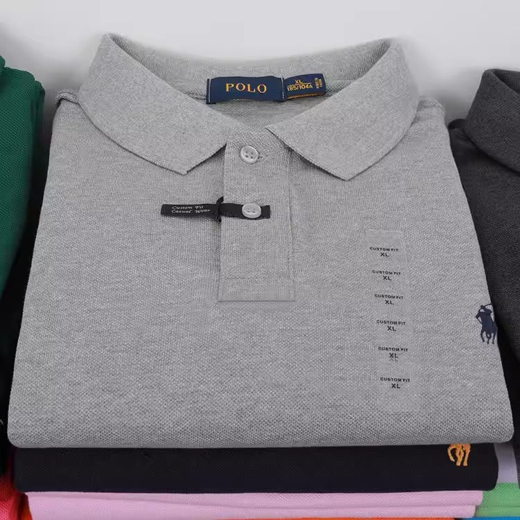 Importé - T-Shirt Polo Coton Homme Manches Courtes