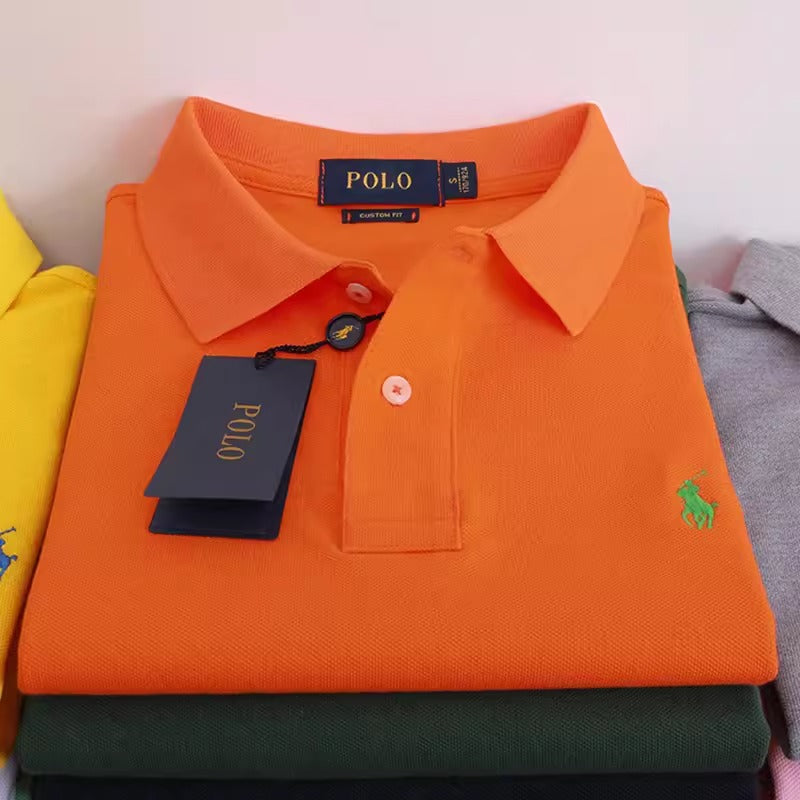 Importé - T-Shirt Polo Coton Homme Manches Courtes
