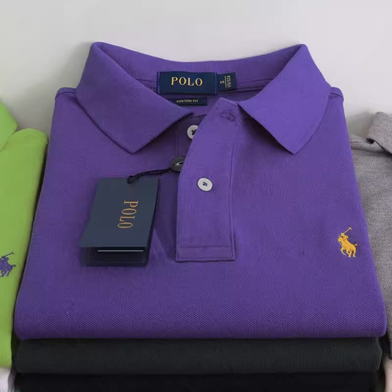 Importé - T-Shirt Polo Coton Homme Manches Courtes