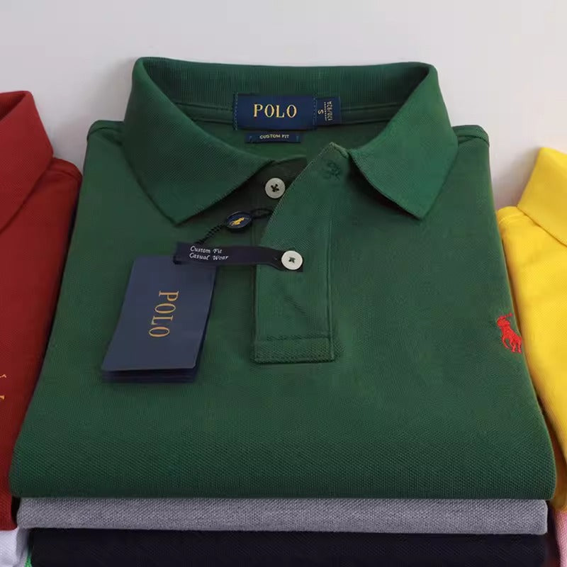Importé - T-Shirt Polo Coton Homme Manches Courtes