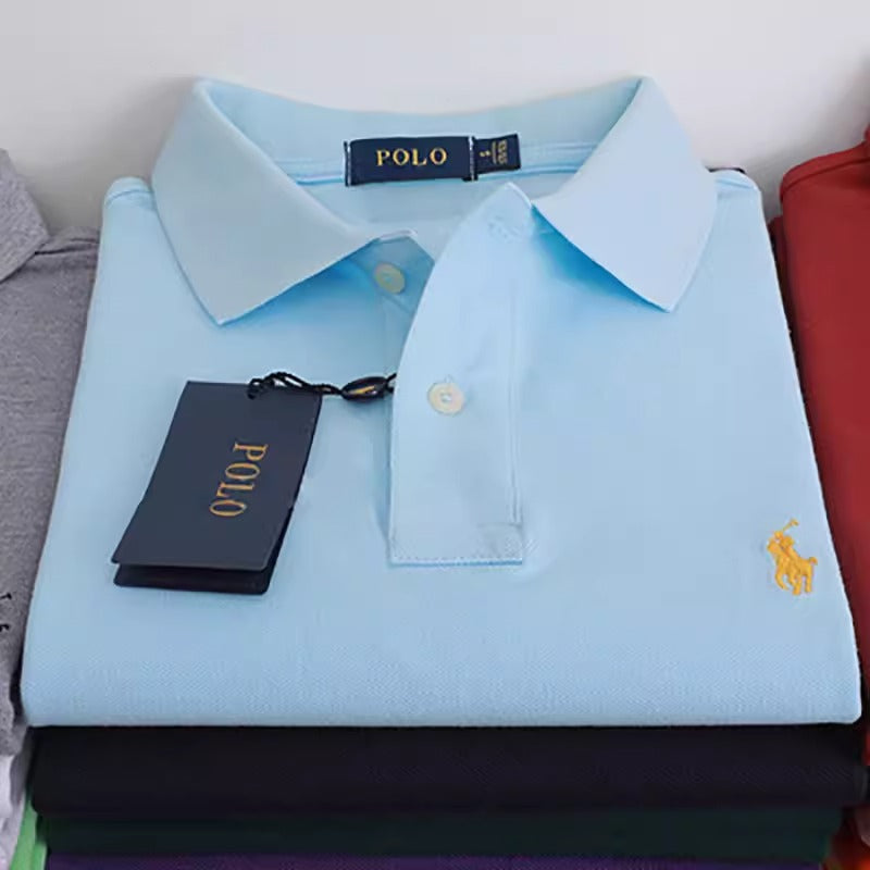 Importé - T-Shirt Polo Coton Homme Manches Courtes