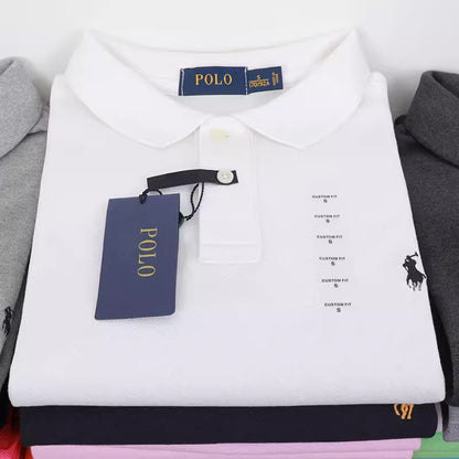 Importé - T-Shirt Polo Coton Homme Manches Courtes