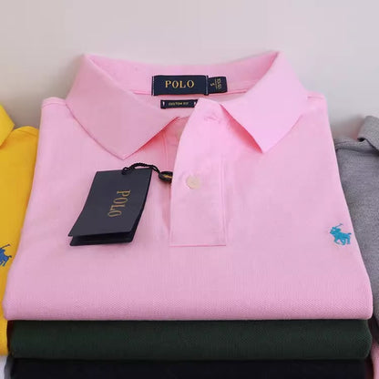 Importé - T-Shirt Polo Coton Homme Manches Courtes