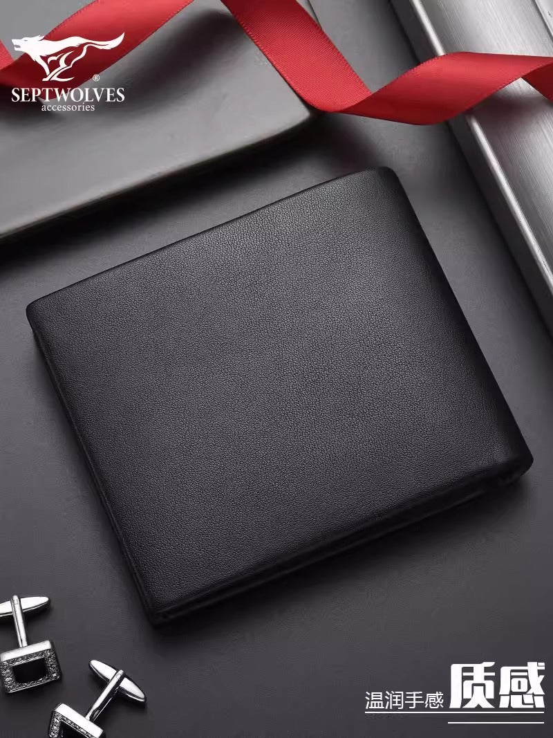 Importé - Portefeuille Homme en Cuir Véritable Haut De Gamme