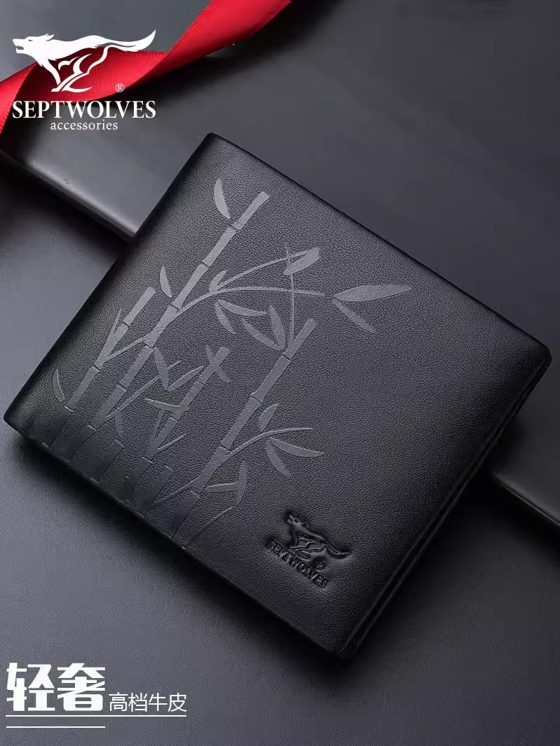 Importé - Portefeuille Homme en Cuir Véritable Haut De Gamme