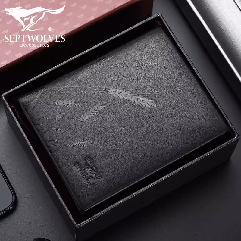 Importé - Portefeuille Homme en Cuir Véritable Haut De Gamme