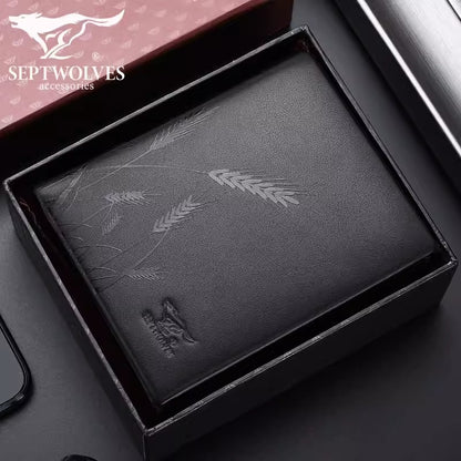 Importé - Portefeuille Homme en Cuir Véritable Haut De Gamme