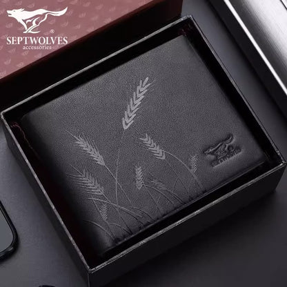 Importé - Portefeuille Homme en Cuir Véritable Haut De Gamme