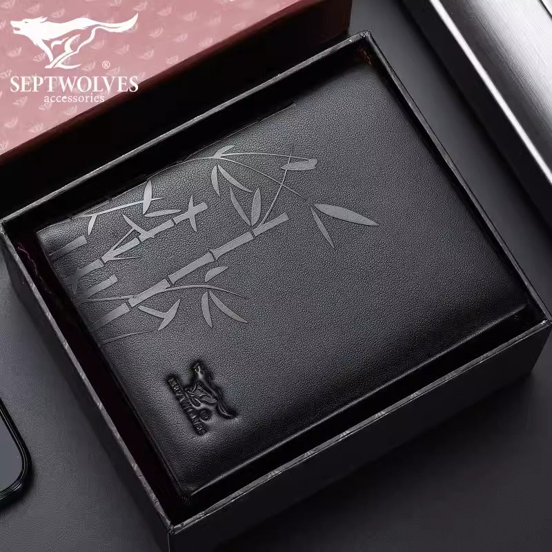 Importé - Portefeuille Homme en Cuir Véritable Haut De Gamme