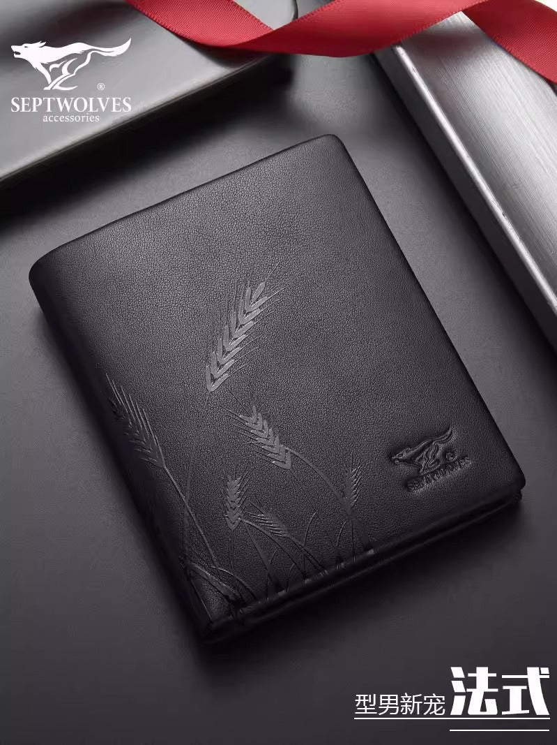 Importé - Portefeuille Homme en Cuir Véritable Haut De Gamme