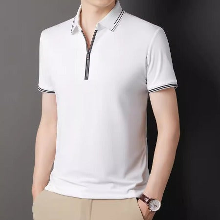 Importé - Polo T-Shirt Homme Playboy À Manches Courtes En Soie Glacée