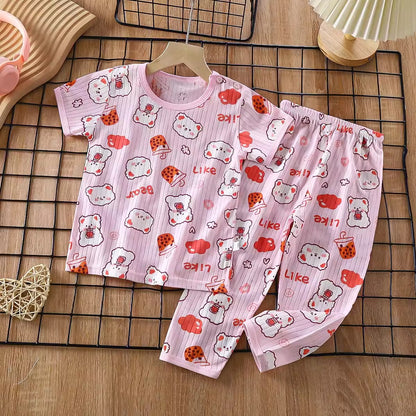 Importé - Ensemble Pyjama Enfants  Décontracté 100% Coton Manche Longues