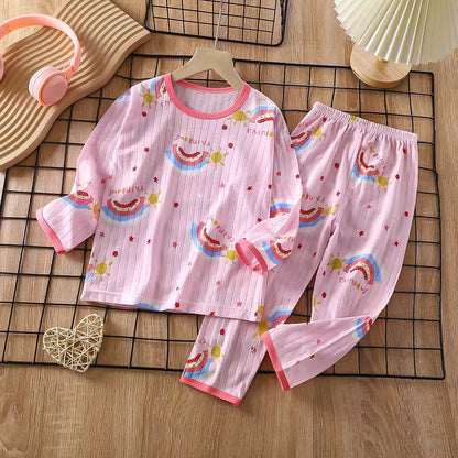 Importé - Ensemble Pyjama Enfants  Décontracté 100% Coton Manche Longues