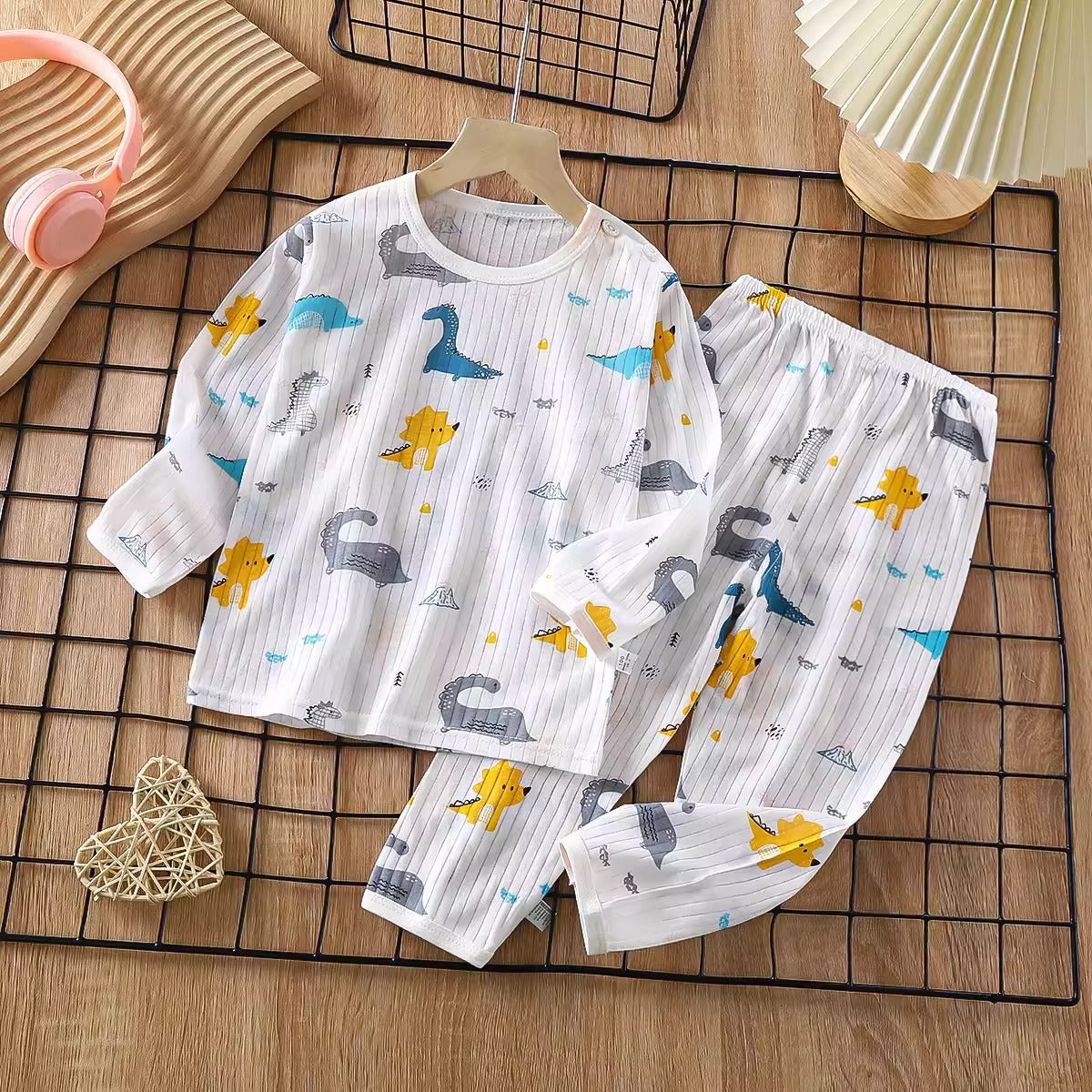 Importé - Ensemble Pyjama Enfants  Décontracté 100% Coton Manche Longues