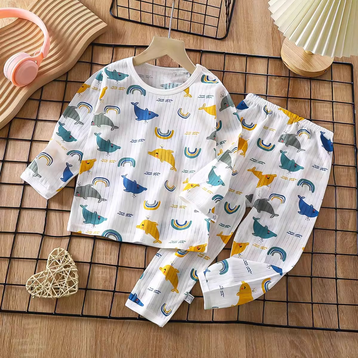 Importé - Ensemble Pyjama Enfants  Décontracté 100% Coton Manche Longues