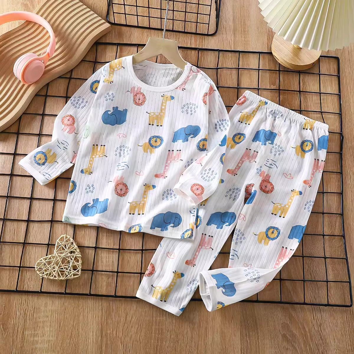 Importé - Ensemble Pyjama Enfants  Décontracté 100% Coton Manche Longues