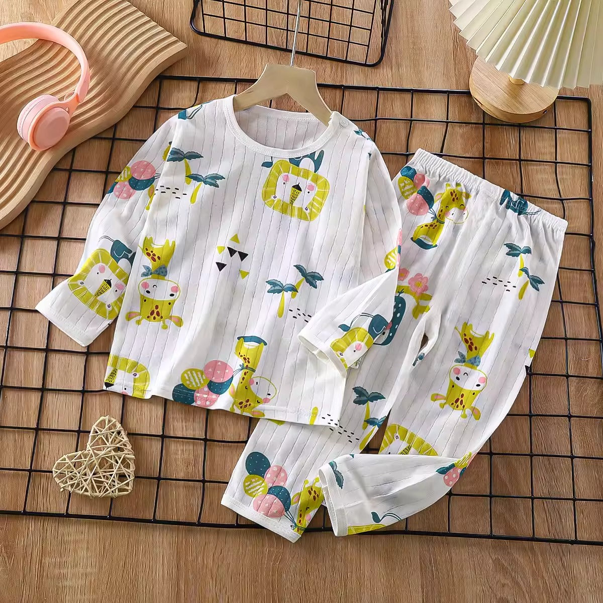Importé - Ensemble Pyjama Enfants  Décontracté 100% Coton Manche Longues