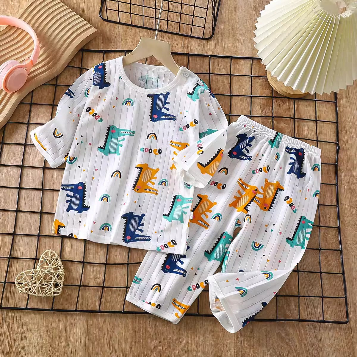 Importé - Ensemble Pyjama Enfants  Décontracté 100% Coton Manche Longues
