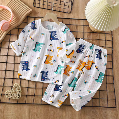 Importé - Ensemble Pyjama Enfants  Décontracté 100% Coton Manche Longues