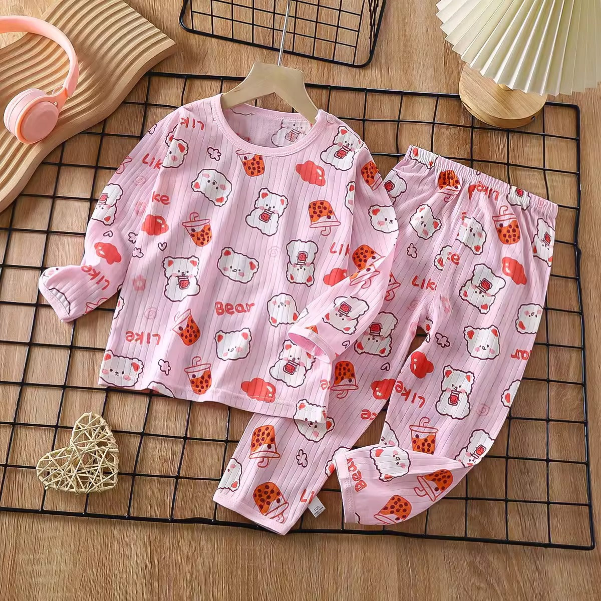 Importé - Ensemble Pyjama Enfants  Décontracté 100% Coton Manche Longues