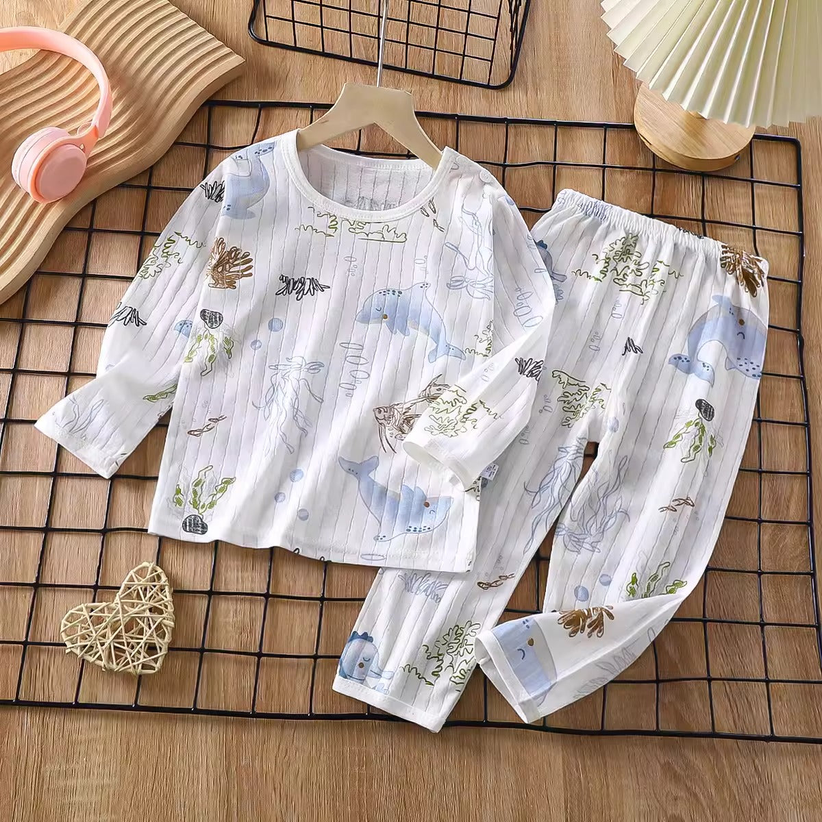 Importé - Ensemble Pyjama Enfants  Décontracté 100% Coton Manche Longues