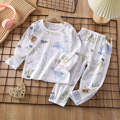 Importé - Ensemble Pyjama Enfants  Décontracté 100% Coton Manche Longues