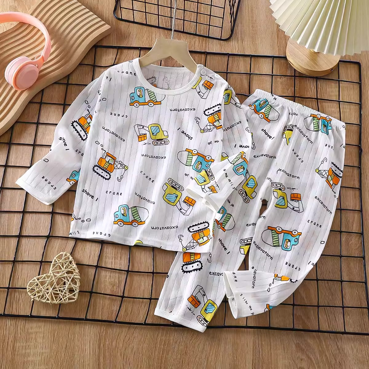 Importé - Ensemble Pyjama Enfants  Décontracté 100% Coton Manche Longues
