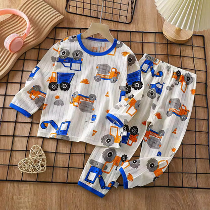 Importé - Ensemble Pyjama Enfants  Décontracté 100% Coton Manche Longues