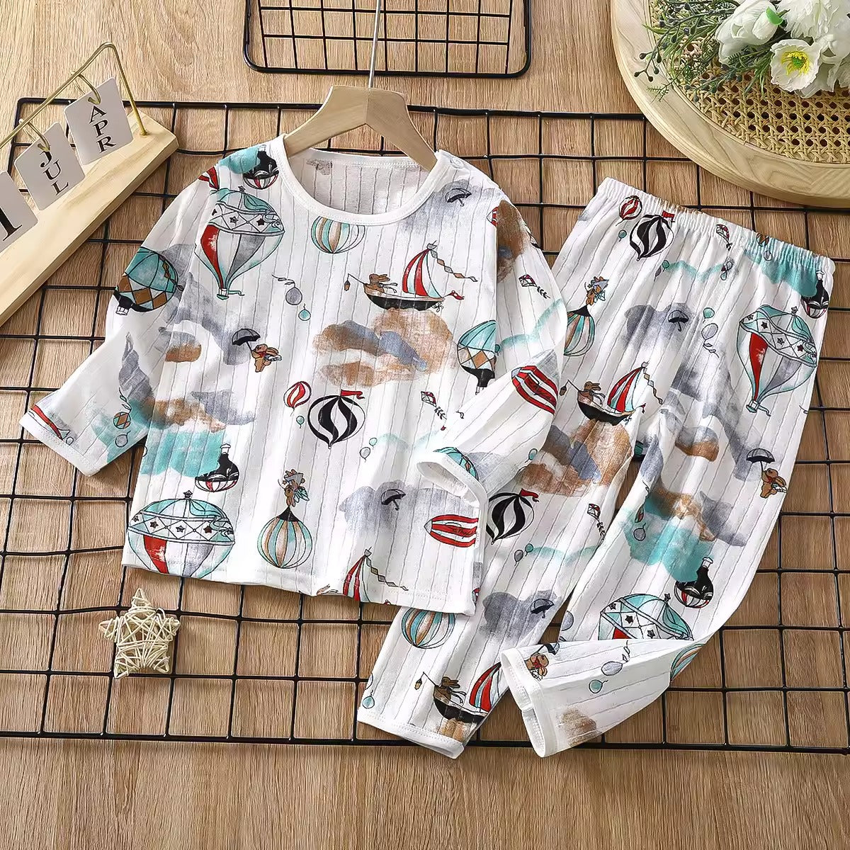 Importé - Ensemble Pyjama Enfants  Décontracté 100% Coton Manche Longues