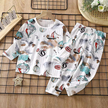 Importé - Ensemble Pyjama Enfants  Décontracté 100% Coton Manche Longues