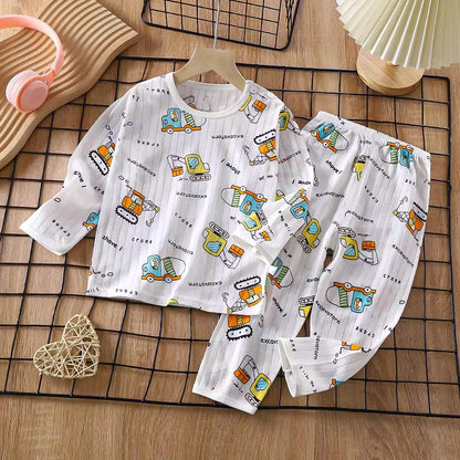 Importé - Ensemble Pyjama Enfants  Décontracté 100% Coton Manche Longues