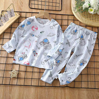 Importé - Ensemble Pyjama Enfants  Décontracté 100% Coton Manche Longues