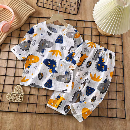 Importé - Ensemble Pyjama Enfants  Décontracté 100% Coton Manche Longues