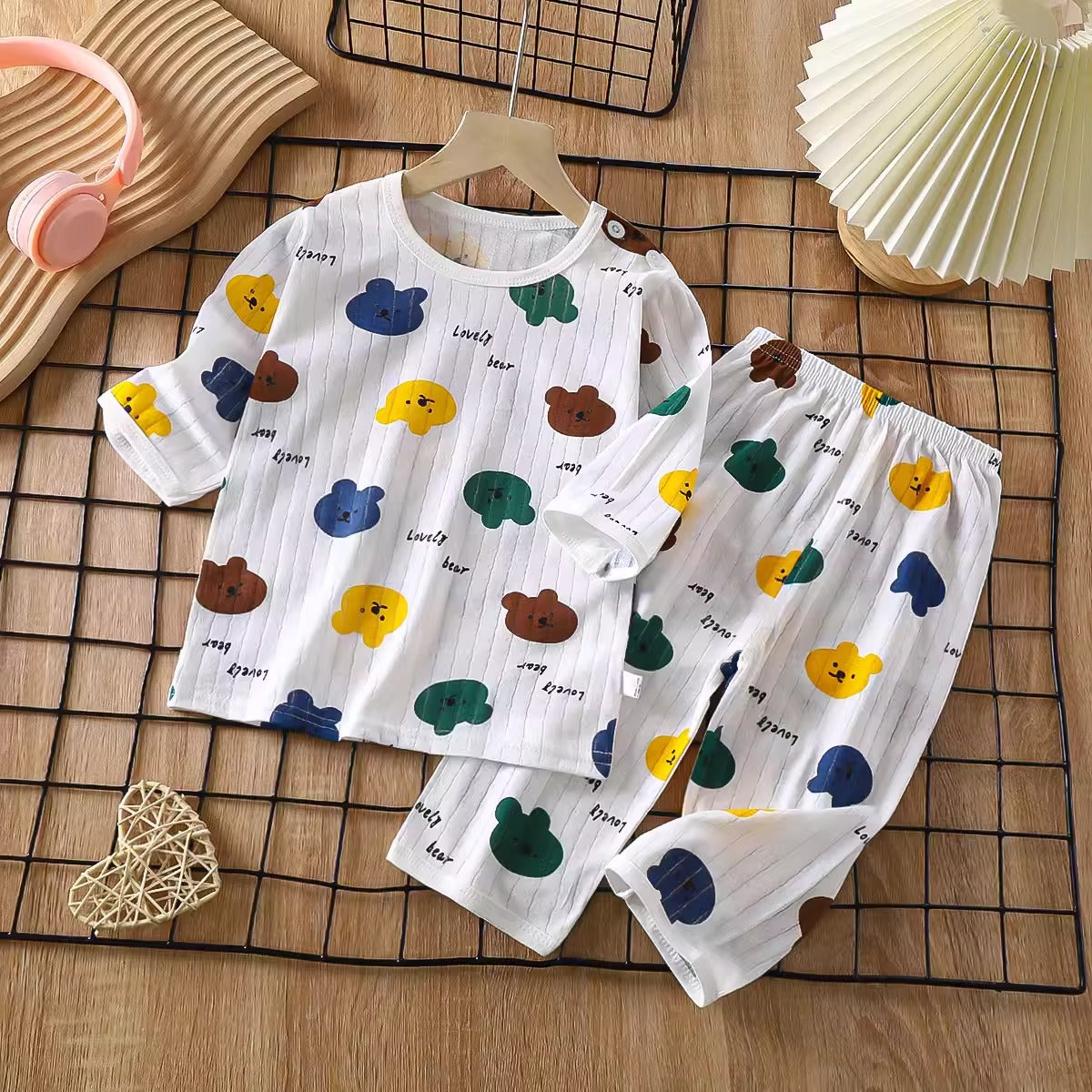 Importé - Ensemble Pyjama Enfants  Décontracté 100% Coton Manche Longues