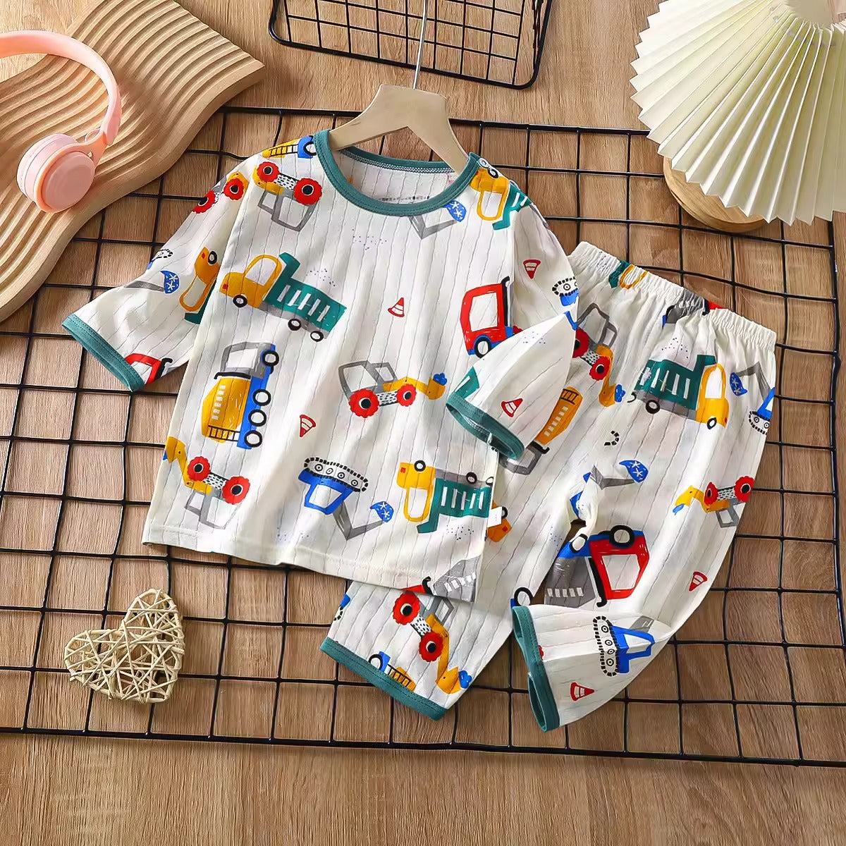 Importé - Ensemble Pyjama Enfants  Décontracté 100% Coton Manche Longues