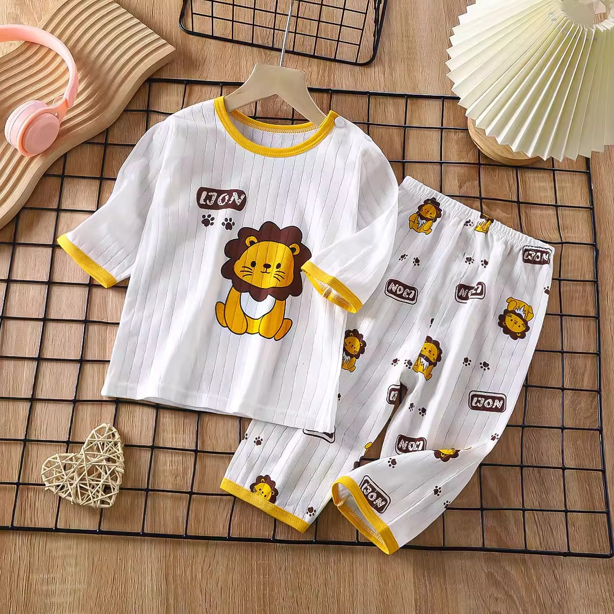 Importé - Ensemble Pyjama Enfants  Décontracté 100% Coton Manche Longues