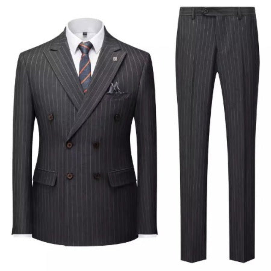 Importé - Ensemble Costume Croisé Homme Décontracté 2 Pièces