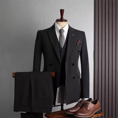 Importé - Ensemble Costume Croisé Homme Slim Fit 2 Pièces