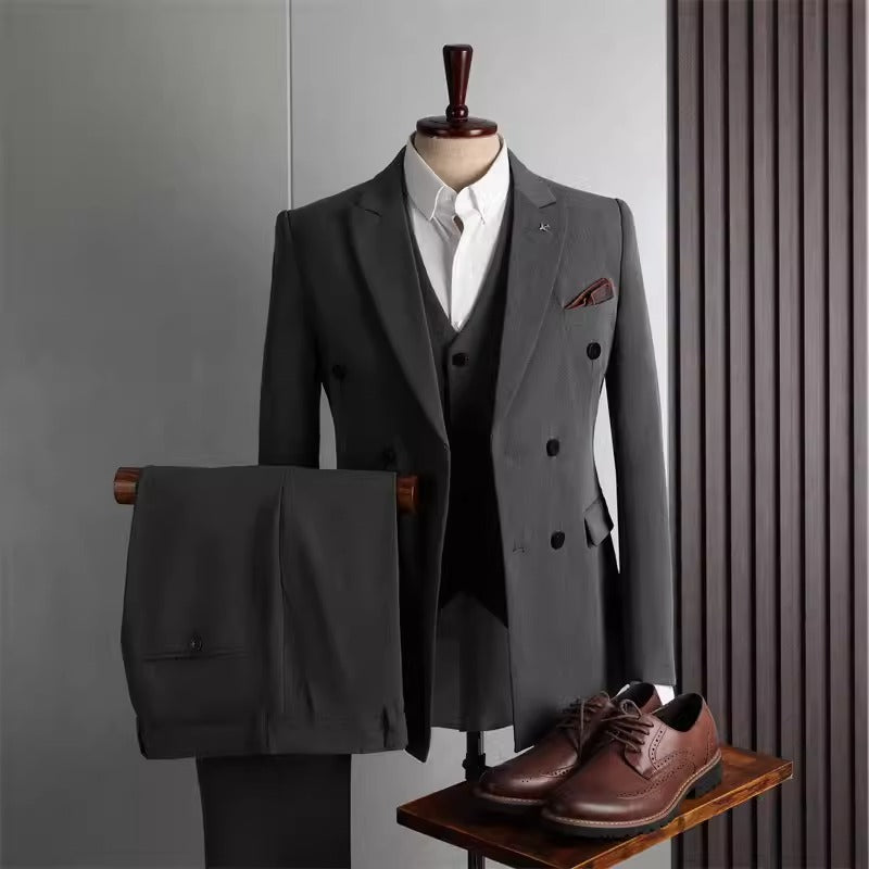 Importé - Ensemble Costume Croisé Homme Slim Fit 2 Pièces
