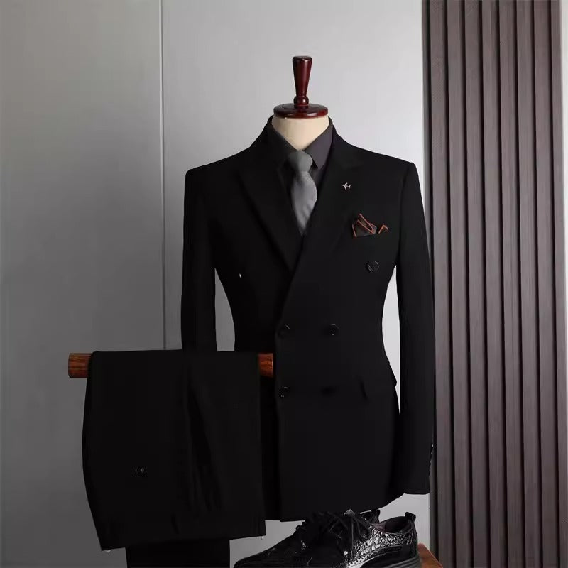 Importé - Ensemble Costume Croisé Homme Slim Fit 2 Pièces