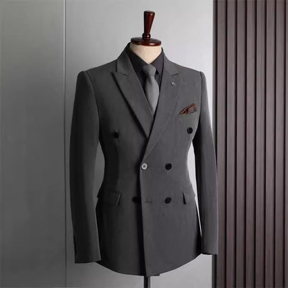 Importé - Ensemble Costume Croisé Homme Slim Fit 2 Pièces